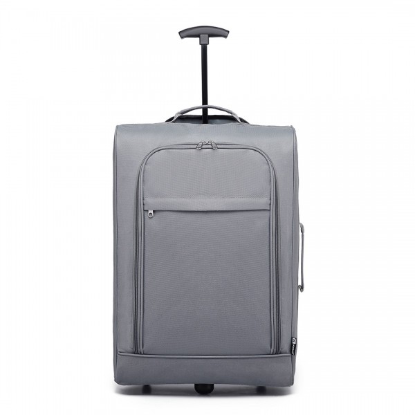 K1873-2 - Kono CABIN SIZE SOFT SHELL HAND LUGGAGE - GREY