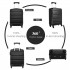 K1991-1L - Kono 19 Inch Horizontal Design ABS Hard Shell Suitcase With TSA Lock - Black