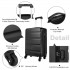 K1991-1L - Kono 19 Inch Horizontal Design ABS Hard Shell Suitcase With TSA Lock - Black