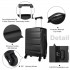 K1991-1L - Kono 24 Inch Horizontal Design ABS Hard Shell Suitcase With TSA Lock - Black