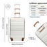K1991-1L - Kono 19 Inch Horizontal Design ABS Hard Shell Suitcase With TSA Lock - Cream