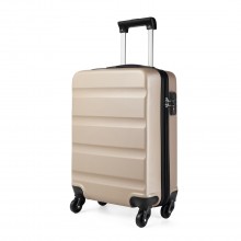 K1991-1L - Kono 19 Inch Horizontal Design ABS Hard Shell Suitcase With TSA Lock - Gold