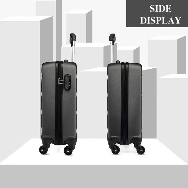 K1991-1L - Kono 19 Inch Horizontal Design ABS Hard Shell Suitcase With TSA Lock - Grey