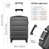 K1991-1L - Kono 19 Inch Horizontal Design ABS Hard Shell Suitcase With TSA Lock - Grey K1991-1L - Kono 19 Inch Horizontal Design ABS Hard Shell Suitcase With TSA Lock - Grey