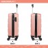 K1991-1L - Kono 19 Inch Horizontal Design ABS Hard Shell Suitcase With TSA Lock - Nude