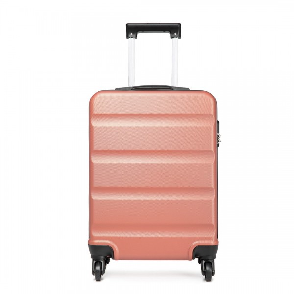 K1991-1L - Kono 19 Inch Horizontal Design ABS Hard Shell Suitcase With TSA Lock - Nude