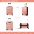 K1991-1L - Kono 19 Inch Horizontal Design ABS Hard Shell Suitcase With TSA Lock - Nude