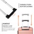 K1991-1L - Kono 19 Inch Horizontal Design ABS Hard Shell Suitcase With TSA Lock - Nude