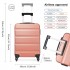 K1991-1L - Kono 19 Inch Horizontal Design ABS Hard Shell Suitcase With TSA Lock - Nude K1991-1L - Kono 19 Inch Horizontal Design ABS Hard Shell Suitcase With TSA Lock - Nude
