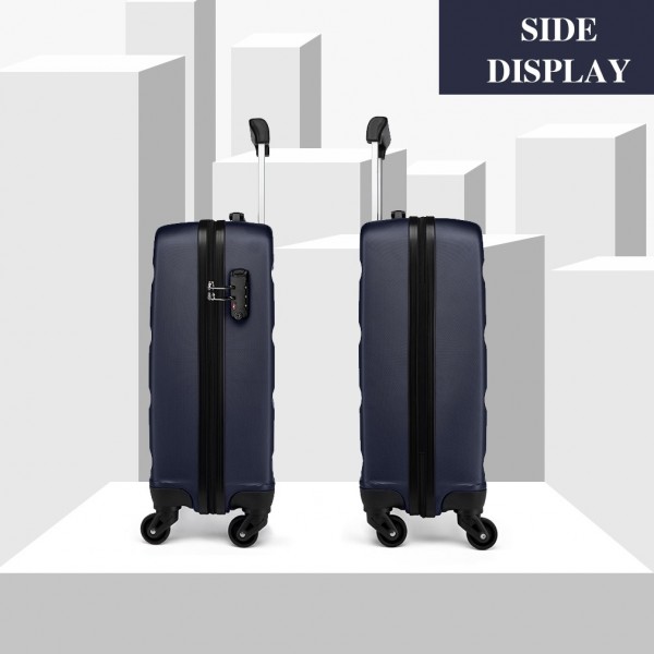 K1991-1L - Kono 19 Inch Horizontal Design ABS Hard Shell Suitcase With TSA Lock - Navy