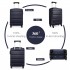 K1991-1L - Kono 19 Inch Horizontal Design ABS Hard Shell Suitcase With TSA Lock - Navy