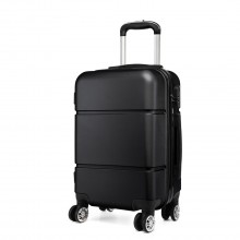 K1995L - Kono Hard Shell ABS Carry On Suitcase 20 Inch - Black