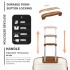 K1997L - KONO 20-24-28” HARD SHELL PP SUITCASE SET - CREAM