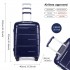 K1997L - KONO 20-24-28” HARD SHELL PP SUITCASE SET - NAVY