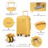 K1997L - KONO 20-24-28” HARD SHELL PP SUITCASE SET - YELLOW