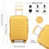 K1997L - KONO 20-24-28” HARD SHELL PP SUITCASE SET - YELLOW