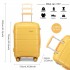 K1997L - KONO 20-24-28” HARD SHELL PP SUITCASE SET - YELLOW