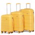K1997L - KONO 20-24-28” HARD SHELL PP SUITCASE SET - YELLOW