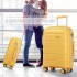 K1997L - KONO 20-24-28” HARD SHELL PP SUITCASE SET - YELLOW