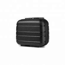 K2091L - Kono 14 Inch Multi Texture Hard Shell PP Vanity Case - Classic Collection - Black