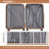K2091L - Kono Multi Texture Hard Shell PP Suitcase 3 Pieces Set - Classic Collection - Cream