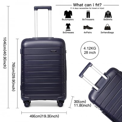 K2091L - Kono 28 Inch Multi Texture Hard Shell PP Suitcase K2091L - Kono 28 Inch Multi Texture Hard Shell PP Suitcase