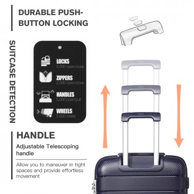 K2091L - Kono 28 Inch Multi Texture Hard Shell PP Suitcase