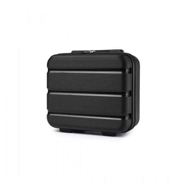 K2092L - Kono 14 Inch Bright Hard Shell PP Vanity Case - Black