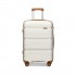K2092L - Kono 20 Inch Bright Hard Shell PP Carry-On Suitcase In Cabin Size - Cream