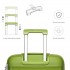 K2092L - Kono Bright Hard Shell PP Suitcase With TSA Lock And Vanity Case 4 Pieces Set - Classic Collection - Green