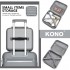 K2092L - Kono Helles Hartschale PP-Koffer Mit TSA-Schloss und Schminkkoffer 4er Set - Klassische Kollektion - Grau