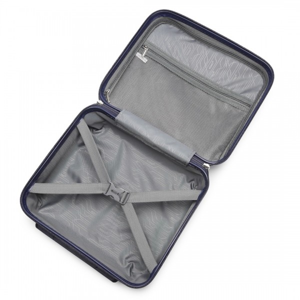 K2092L - Kono 14 Inch Bright Hard Shell PP Vanity Case - Navy