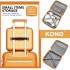 K2092L - Kono Bright Hard Shell PP Suitcase With TSA Lock And Vanity Case 4 Pieces Set - Classic Collection - Orange