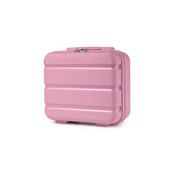 K2092L - Kono 14 Inch Bright Hard Shell PP Vanity Case - Pink