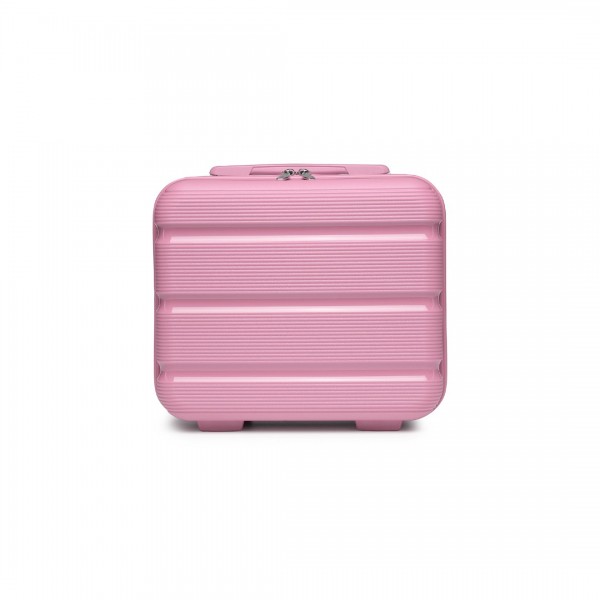 K2092L - Kono 14 Inch Bright Hard Shell PP Vanity Case - Pink