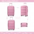 K2092L - Kono Bright Hard Shell PP Suitcase 3 Pieces Set - Classic Collection - Pink