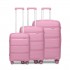 K2092L - Kono Bright Hartschalen PP Koffer 3-teilig - Classic Collection - Pink