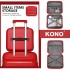 K2092L - Kono 14 Inch Bright Hard Shell PP Vanity Case - Red