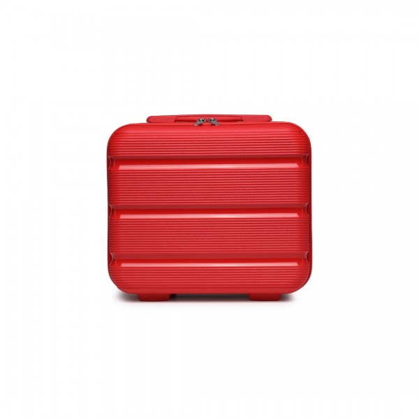 K2092L - Kono 14 Inch Bright Hard Shell PP Vanity Case - Red