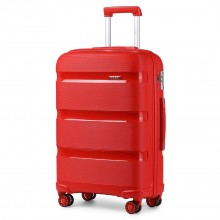 K2092L - Kono 24 Inch Bright Hard Shell PP Suitcase - Classic Collection - Red