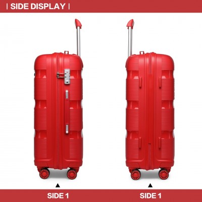 K2092L - Kono 24 Inch Bright Hard Shell PP Suitcase - Classic