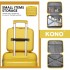 K2092L - Kono 14 Inch Bright Hard Shell PP Vanity Case - Yellow