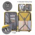 K2092L - Kono Bright Hard Shell PP Suitcase With TSA Lock And Vanity Case 4 Pieces Set - Classic Collection - Yellow