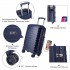 K2093 - Kono Cabin Size Classic Collection Polypropylene Luggage with Charging Interface - Navy Blue