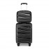 K2094L - Kono 14/20 Inch Lightweight Polypropylene Hard Shell 2 Piece Suitcase Set With TSA Lock And Vanity Case - Black
