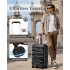 K2094L - Kono 14/20 Inch Lightweight Polypropylene Hard Shell 2 Piece Suitcase Set With TSA Lock And Vanity Case - Black