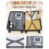 K2094L - Kono 14/20 Inch Lightweight Polypropylene Hard Shell 2 Piece Suitcase Set With TSA Lock And Vanity Case - Black