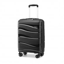 K2094L - Kono 20 Zoll Leicht Polypropylen Hartschalenkoffer Mit TSA-Schloss - Schwarz K2094L - Kono 20 Zoll Leicht Polypropylen Hartschalenkoffer Mit TSA-Schloss - Schwarz