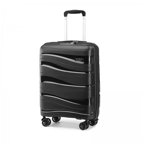 K2094L - Kono 20 Inch Lightweight Polypropylene Hard Shell Suitcase With TSA Lock - Black K2094L - Kono 20 Inch Lightweight Polypropylene Hard Shell Suitcase With TSA Lock - Black