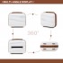 K2094L+EA2212 - Kono 20 Inch Polypropylene Cabin Size Suitcase Included Vanity Case And Weekend Bag and Toiletry Bag 4 Piece Travel Set - Cream